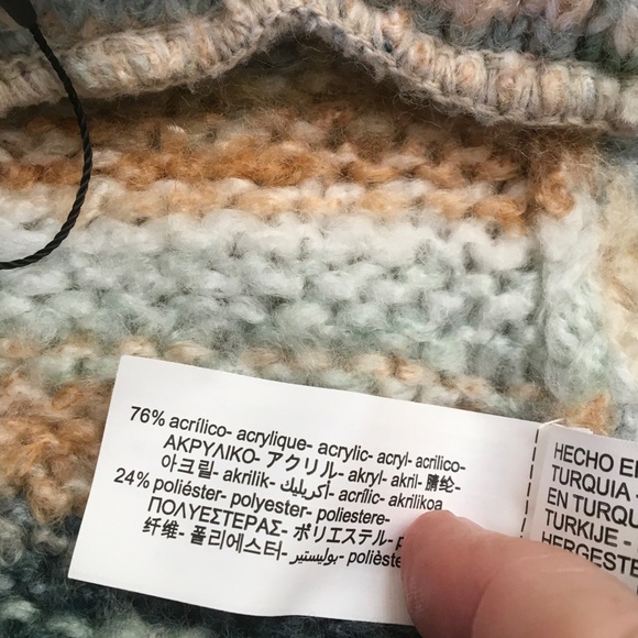 ZARA/“GRANDMA KNIT”MULTI PASTEL STRIPE HANDKNIT PANTS/NWT - Picture 9 of 10